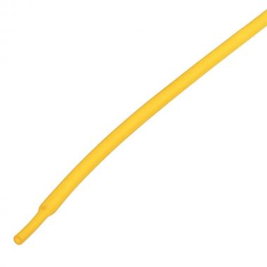 Термоусаживаемая трубка Rexant 1.5/0.75 мм, желтая, усадка 2:1, с подавлением горения, нарезка по 1 м [20-1502]