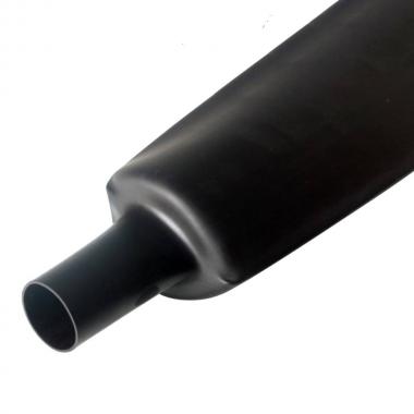 Термоусаживаемая трубка Rexant 100.0/50.0 мм, черная, усадка 2:1, с подавлением горения, нарезка по 1 м [25-0100]