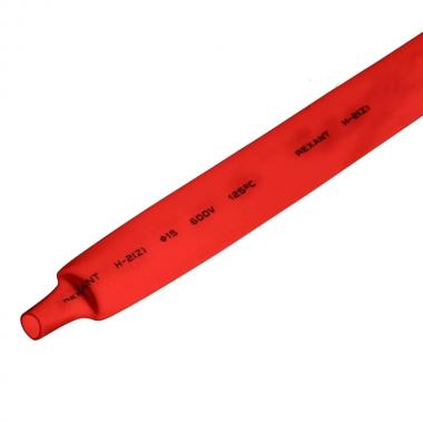 Термоусаживаемая трубка Rexant 18.0/9.0 мм, красная, усадка 2:1, с подавлением горения, нарезка по 1 м [21-8004]