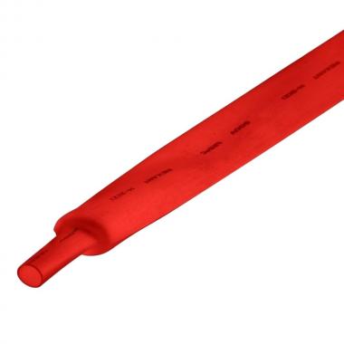 Термоусаживаемая трубка Rexant 22.0/11.0 мм, красная, усадка 2:1, с подавлением горения, нарезка по 1 м [22-2004]