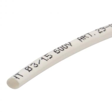 Термоусаживаемая трубка Rexant 3.0/1.5 мм, белая, ролик 2.44 м [29-0001]