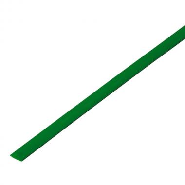 Термоусаживаемая трубка Rexant 3.5/1.75 мм, зеленая, усадка 2:1, с подавлением горения, нарезка по 1 м [20-3503]