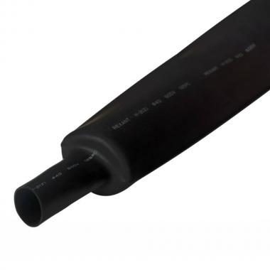 Термоусаживаемая трубка Rexant 35.0/17.5 мм, черная, усадка 2:1, с подавлением горения, нарезка по 1 м [23-5006]
