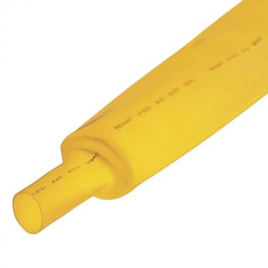 Термоусаживаемая трубка Rexant 35.0/17.5 мм, желтая, усадка 2:1, с подавлением горения, нарезка по 1 м [23-5002]