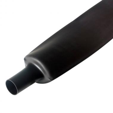 Термоусаживаемая трубка Rexant 60.0/30.0 мм, черная, усадка 2:1, с подавлением горения, нарезка по 1 м [25-0060]