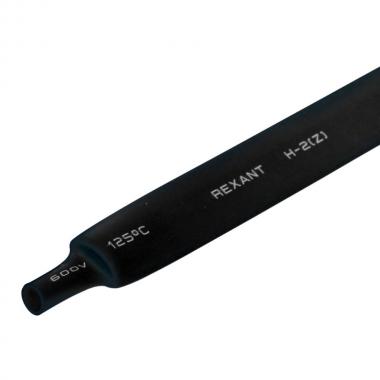 Термоусаживаемая трубка Rexant 9.0/4.5 мм, черная, усадка 2:1, с подавлением горения, нарезка по 1 м [20-9006]