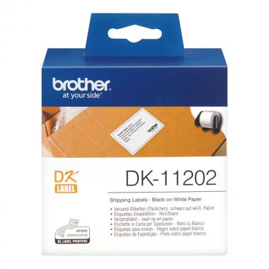 Лента Brother DK11202 наклейки 62 х 100 мм, белые (300 шт)