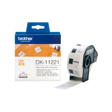 Лента Brother DK11221 наклейки 23 х 23 мм, белые (1000 шт)