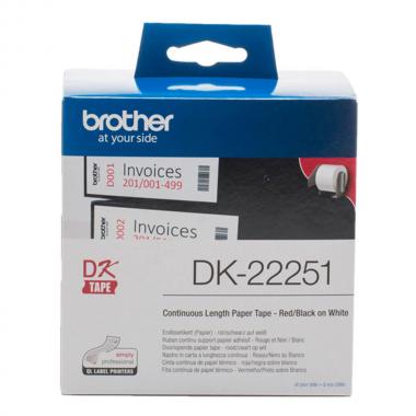 Лента Brother DK22251 непрерывная 62 мм х 15,24 м, белая