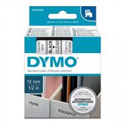 Картридж Dymo S0720500/45010, 12 мм, черный на прозрачном
