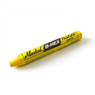 Промышленный маркер Markal B Paintstik 1/2 Hex, желтый, 13 мм [80251]