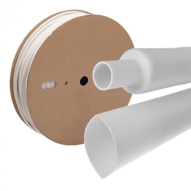 Термоусадочная трубка для печати, белая, усадка 2:1, 2.4/1.2 мм, 150 метров
