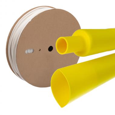 Термоусадочная трубка для печати, желтая, усадка 2:1, 2.4/1.2 мм, 150 метров