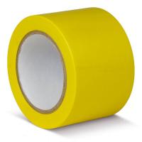 Клейкая лента ПВХ для разметки пола, желтая, 75 мм x 33 м