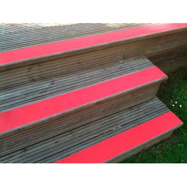 Противоскользящая лента самоклеющаяся, красная, 75 мм х 18.3 м