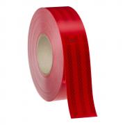 Алмазная светоотражающая самоклеящаяся лента красная, 50 мм х 50 м