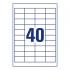 Самоклеящиеся этикетки Avery Zweckform, 48,5 x 25,4 мм, белые, 40 этикеток на листе А4 (25 листов) [4780]