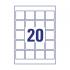 Самоклеящиеся этикетки для матричного кодирования Avery Zweckform, 45 х 45 мм, белые, 20 этикеток на листе А4 (25 листов) [L7121-25]