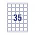 Самоклеящиеся этикетки для матричного кодирования Avery Zweckform, 35 х 35 мм, белые, 35 этикеток на листе А4 (25 листов) [L7120-25]