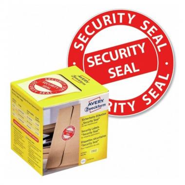 Этикетки в диспенсере Avery Zweckform охранная пломба "Security Seal" ∅ 38 мм (125 шт) [7312]