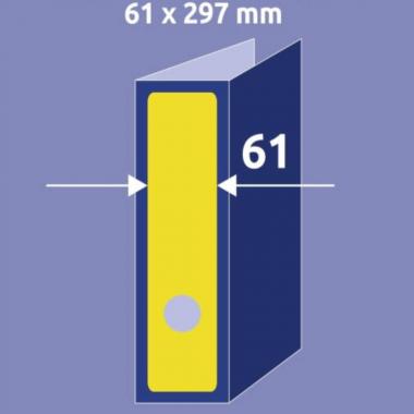 Этикетки для корешков папок Avery Zweckform, 61 х 297 мм, желтый (60 шт, 20 листов) [L4755-20]