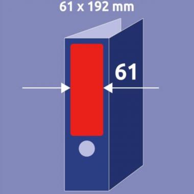 Этикетки для корешков папок Avery Zweckform, 61 х 192 мм, красный (400 шт, 100 листов) [L4766-100]