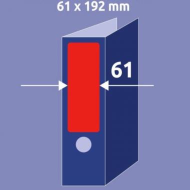 Этикетки для корешков папок Avery Zweckform, 61 х 192 мм, красный (80 шт, 20 листов) [L4766-20]