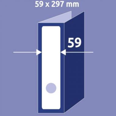 Этикетки для корешков папок Avery Zweckform, 59 х 297 мм, белый (90 шт, 30 листов) [L6059-25]