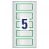 Самоламинирующиеся инвентарные этикетки Avery Zweckform, 50 х 20 мм, серебристая с зеленой рамкой, рукописная (50 шт) [6916]