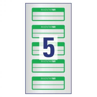 Самоламинирующиеся инвентарные этикетки Avery Zweckform, 50 х 20 мм, серебристая с зеленой рамкой, рукописная, 2 поля (50 шт) [6912]