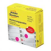 Этикетки-точки в диспенсере Avery Zweckform, Ø 19 мм, розовый (250 шт) [3854]