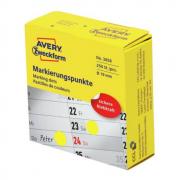 Этикетки-точки в диспенсере Avery Zweckform, Ø 19 мм, желтый (250 шт) [3856]