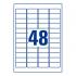 Прозрачные адресные этикетки Avery Zweckform, 45,7 x 21,2 мм (25 листов) [J4720-25]