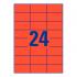 Самоклеящиеся этикетки Avery Zweckform, 70 x 37 мм, 24 этикетки на листе А4, красные (100 листов) [3448]