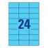 Самоклеящиеся этикетки Avery Zweckform, 70 x 37 мм, 24 этикетки на листе А4, голубые (100 листов) [3449]