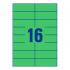 Самоклеящиеся этикетки Avery Zweckform, 105 x 37 мм, 16 этикеток на листе А4, зеленые (100 листов) [3454]