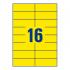 Самоклеящиеся этикетки Avery Zweckform, 105 x 37 мм, 16 этикеток на листе А4, желтые (100 листов) [3455]