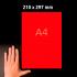 Самоклеящиеся этикетки Avery Zweckform, 210 x 297 мм, 1 этикетка на листе А4, красные (100 листов) [3470]