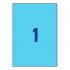Самоклеящиеся этикетки Avery Zweckform, 210 x 297 мм, 1 этикетка на листе А4, голубые (100 листов) [3471]