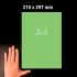 Самоклеящиеся этикетки Avery Zweckform, 210 x 297 мм, 1 этикетка на листе А4, зеленые (100 листов) [3472]