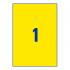 Самоклеящиеся этикетки Avery Zweckform, 210 x 297 мм, 1 этикетка на листе А4, желтые (100 листов) [3473]