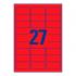 Неоновые красные этикетки Avery Zweckform, 63,5 x 29,6 мм (25 листов) [L6003-25]