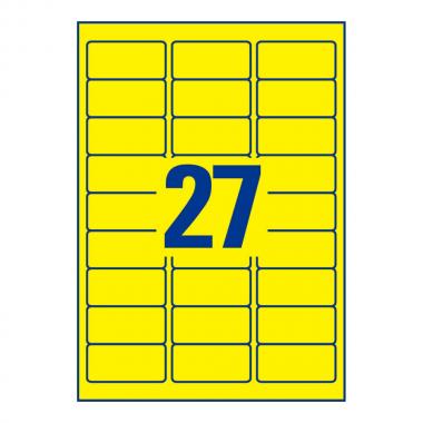 Неоновые желтые этикетки Avery Zweckform, 63,5 x 29,6 мм (25 листов) [L6004-25]