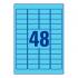 Удаляемые этикетки Avery Zweckform, 45,7 x 21,2 мм, 48 этикеток на листе А4, голубые (20 листов) [L6039-20]