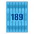 Удаляемые этикетки Avery Zweckform, 25,4 x 10 мм, 189 этикеток на листе А4, голубые (20 листов) [L6048-20]