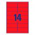 Неоновые красные этикетки Avery Zweckform, 99,1 x 38,1 мм (25 листов) [L7263R-25]