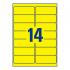 Неоновые желтые этикетки Avery Zweckform, 99,1 x 38,1 мм (25 листов) [L7263Y-25]