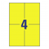 Всепогодные пленочные этикетки Avery Zweckform, 105 х 148 мм, желтые матовые 4 этикетки на листе А4 (20 листов) [L6132-20]