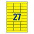 Всепогодные этикетки Avery Zweckform, 63,5 x 29,6 мм, желтые (20 листов) [L6105-20]