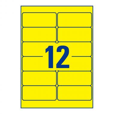Всепогодные этикетки Avery Zweckform, 99,1 x 42,3 мм, желтые (20 листов) [L6107-20]